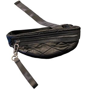 3AM FOREVER Black Belt Bag Fanny Pack Gold Hardware